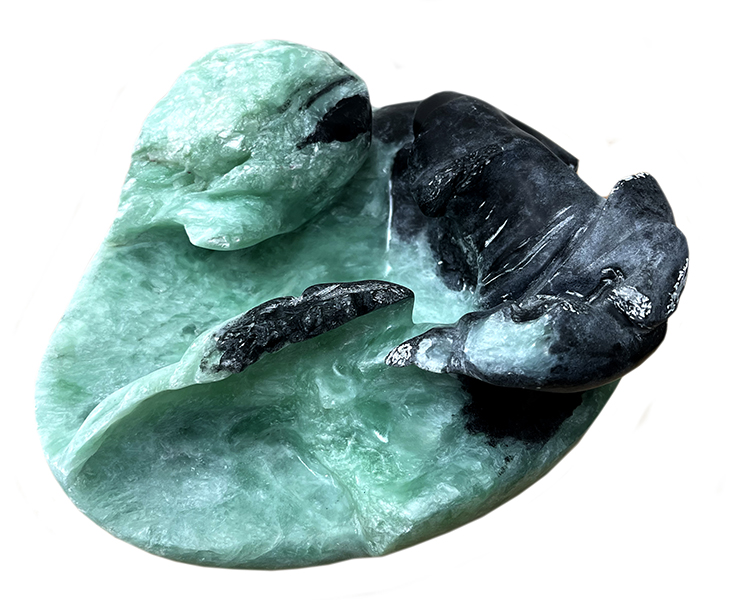 IZA - Isabelle Ardevol, cours de taille de steatite (pierre tendre) a Lausanne - Travaux d'eleves Nathalie F.